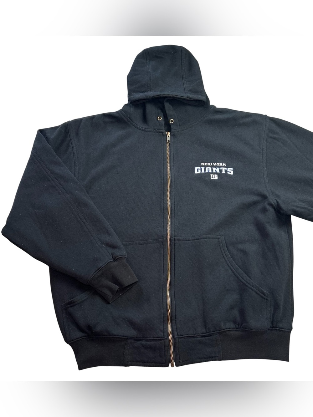 Reebok NFL New York Giants Heavyweight Full-Zip Hoodie Lined Jacket Men's M Y2K
